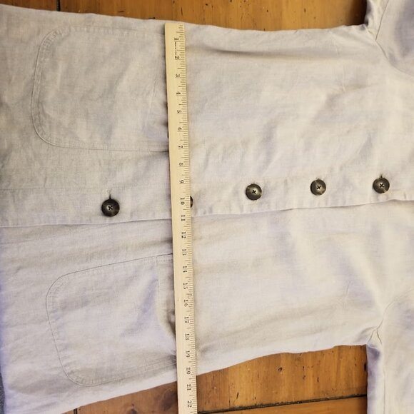 J Jill Love Linen Khaki Tan Duster Jacket, 100% Linen, Medium - Picture 10 of 10